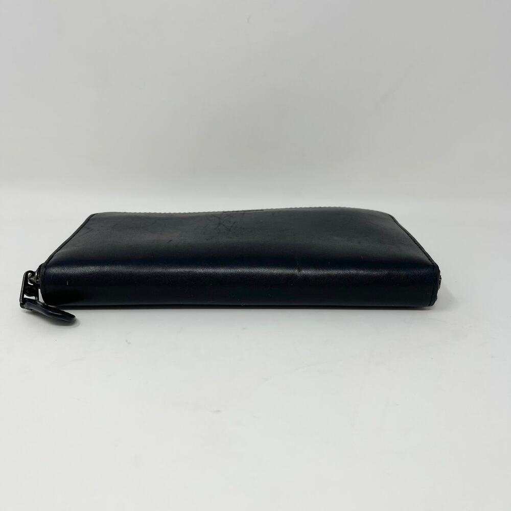 Coach Accordion Zip Wallet Black Leather Glove-Tanned 12 Card Slots 54300 - Picture 7 of 11